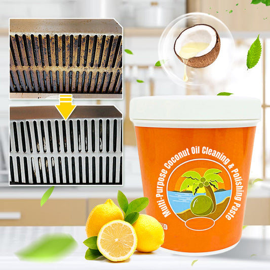 🔥LAST DAY - BUY 2 GET 1 FREE🔥Multi-Purpose Coconut Oil Cleaning & Polishing Paste