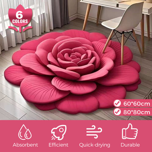 🔥Hot Sale 50% OFF💕Floral Plush & Diatomaceous Earth Floor Mat