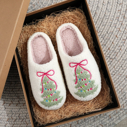 ⏰Christmas Sale 50% OFF🎄Christmas Plush Slippers🎀 - Fall Winter Gift