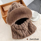 Women's Winter Warm Windproof Plush Scarf Hat