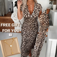 💞New arrival 60% OFF for a Limited Time!!👗🔥Women's V-Neck Leopard Print Dress