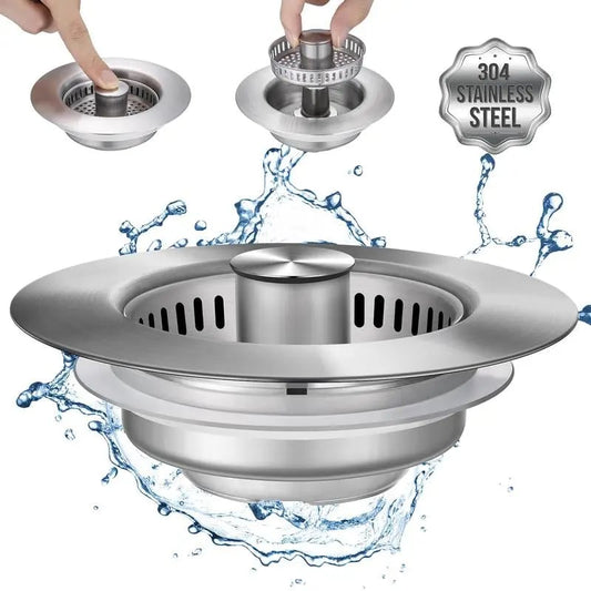 🔥Big Sale 50% OFF🔥3 in 1 Kitchen Sink Drain Strainer Kitchen Gadgets