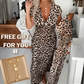 💞New arrival 60% OFF for a Limited Time!!👗🔥Women's V-Neck Leopard Print Dress