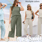 💕 Hot Sale 50% OFF🔥2025 New Women's  Cap Sleeve Top & Wide-Leg Pants 2-Piece Set