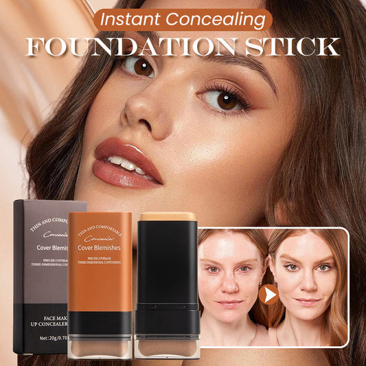 🔥Hot Sale 50% OFF✨3-IN-1 Instant Concealing Foundation Stick with Built-in Brush