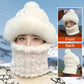 Women's Winter Warm Windproof Plush Scarf Hat