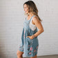 🌸New Fashion 50% OFF🌸 Vintage Floral Printed Denim Jumpsuit