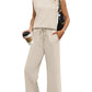 💕 Hot Sale 50% OFF🔥2025 New Women's  Cap Sleeve Top & Wide-Leg Pants 2-Piece Set