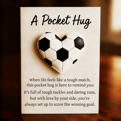 💥LAST DAY SALE 50% OFF⏰💝Handmade⚽Soccer Pocket Hug with Gift Card💌