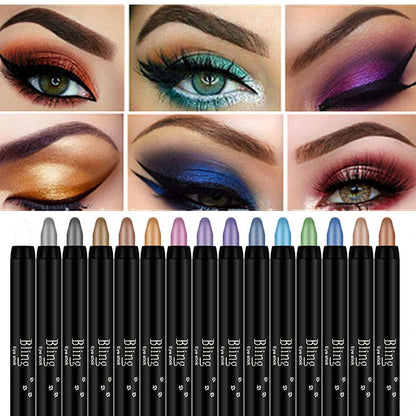 🎉Limited Sale🎉15 Color Highlighter Eyeshadow Pencil Waterproof Glitter Eye Shadow Eyeliner Pen