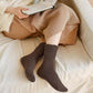💥Christmas SALE 50% OFF✨5 Pairs Women's Solid Mid-calf Cozy Socks