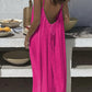 💃LAST DAY SAEL 50% OFF!!✨Women's Solid Color Backless Cami Dress💕