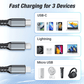 🔥Last Day 50% Off🔥 - 100W Fast Charging 3-in-1 Glow-in-the-Dark Data Cable