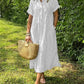 🔥LAST DAY SALE 50% OFF🔥Striped Lapel Button Down Shirt Dress | With Functional Pockets