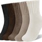 💥Christmas SALE 50% OFF✨5 Pairs Women's Solid Mid-calf Cozy Socks
