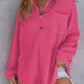 🔥Hot SALE 50% Off🔥Women’s Loose Solid Colour Waffle Knit Shirt