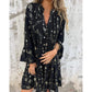💖Limited Sale 50% OFF💖Women's Geometric Print Comfortable V-Neck Midi-Dress