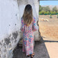 🎉New Hot Sales -70% OFF🥰Women's Bohemian V-Neck Abstract Printed Maxi Dress