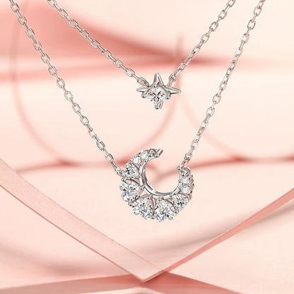 💕Mother's Day Sale 50% OFF💕The Guardian of  Love: Moon & Star Necklace🌙✨