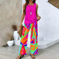 🔥Mother's Day Hot Sale 50% OFF🌺Women’s Trendy Print 2 Piece Outfits Sleeveless Top & Pants