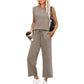 💕 Hot Sale 50% OFF🔥2025 New Women's  Cap Sleeve Top & Wide-Leg Pants 2-Piece Set