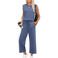 💕 Hot Sale 50% OFF🔥2025 New Women's  Cap Sleeve Top & Wide-Leg Pants 2-Piece Set