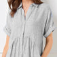 🔥LAST DAY SALE 50% OFF🔥Striped Lapel Button Down Shirt Dress | With Functional Pockets