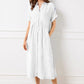 🔥LAST DAY SALE 50% OFF🔥Striped Lapel Button Down Shirt Dress | With Functional Pockets