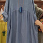 ⏰Last Day Sale 50% Off💃Women's Casual Loose Solid Colour Dress with 3/4 Sleeves & Pockets