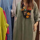⏰Last Day Sale 50% Off💃Women's Casual Loose Solid Colour Dress with 3/4 Sleeves & Pockets