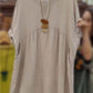 ⏰Last Day Sale 50% Off💃Women's Casual Loose Solid Colour Dress with 3/4 Sleeves & Pockets
