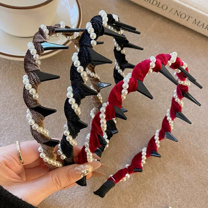 🔥Buy 1 Get 2 Free✨🌹Vintage High Cranium Artificial Pearl Hairband