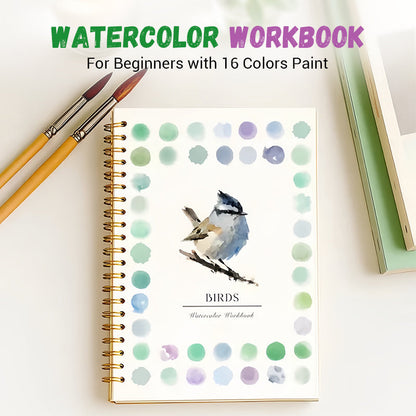 🎁Early Christmas Hot Sale 50% OFF🎅🌼Beginner Friendly Watercolor Workbook - Say Goodbye to Anxiety Awaken Your Artistic Talent