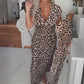 💞New arrival 60% OFF for a Limited Time!!👗🔥Women's V-Neck Leopard Print Dress