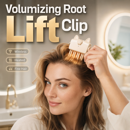 💥Limited Time 50% Off!💕💇 Wireless Heated Volumizing Root Lift Clip, Portable Travel Hair Styling Tool for Flat Fine Hair