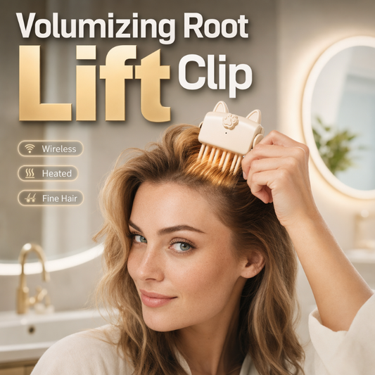 💥Limited Time 50% Off!💕💇 Wireless Heated Volumizing Root Lift Clip, Portable Travel Hair Styling Tool for Flat Fine Hair