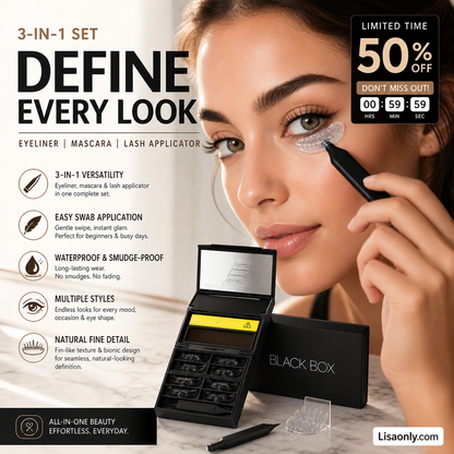 ⏳LAST DAY SALE ONLY￡7.99!!🔥Lumina Beauty 3-in-1 Eye Stamp Kit 🖤Eyeliner + Lower Lash + Beauty Mole Stamps • Smudge-Proof • 10-Second Eye Makeup • Beginner-Friendly✨